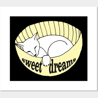 cat sweet dreams Posters and Art